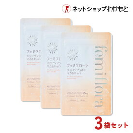 【お得な3袋セット】≪フェミフローラ『大豆イソフラボン マカ＆ギャバ』(60粒) × 3袋(3ヶ月分)≫ 更年世代・プレ更年世代のゆらぎにアプローチ！疲れや睡眠ケアとしてマカとギャバも配合＜送料無料＞【わかもと製薬公式ショップ】