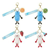 パペットスンスン　オーロラストラップ付き　ぬいぐるみマスコット　フルーツver.（全4種）約10cm●オレ…
