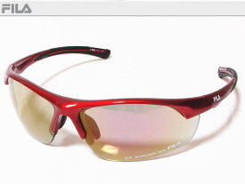 FILA フィラ スポーツサングラス　ユニセックス　メタリックレッド SF4004J-COL20 UV protection lens ゴルフその他スポーツレジャーなどに！【あす楽対応】