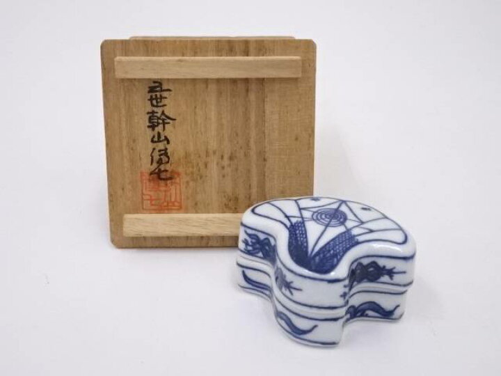 楽天市場】【中古】【香道】乾山伝七造 染付銀杏香合【送料無料  