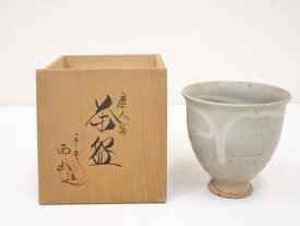 【中古】【ポイント5倍+スーパーSALE55%オフ】【茶道具】京焼　西山造　唐人笛茶碗【送料無料】[中古 茶道 抹茶 茶道具 おしゃれ 抹茶茶碗 抹茶碗 和食器 レトロ 茶器 茶わん 骨董 茶会 茶の湯]