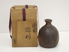 【中古】【ポイント5倍+スーパーSALE35%オフ】【陶芸・陶器】備前焼　章造　徳利（共箱）【送料無料】[中古 酒器 おしゃれ かわいい 酒 日本酒 和食 懐石 骨董 とっくり インテリア 茶事 茶道 茶道具]