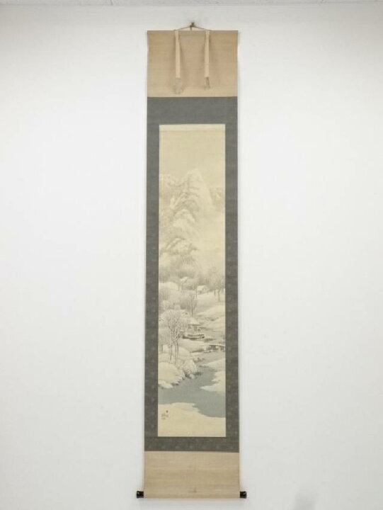 楽天市場】【中古】【スーパーSALE55%オフ】【書画】玉舎春輝筆 寒村雪 