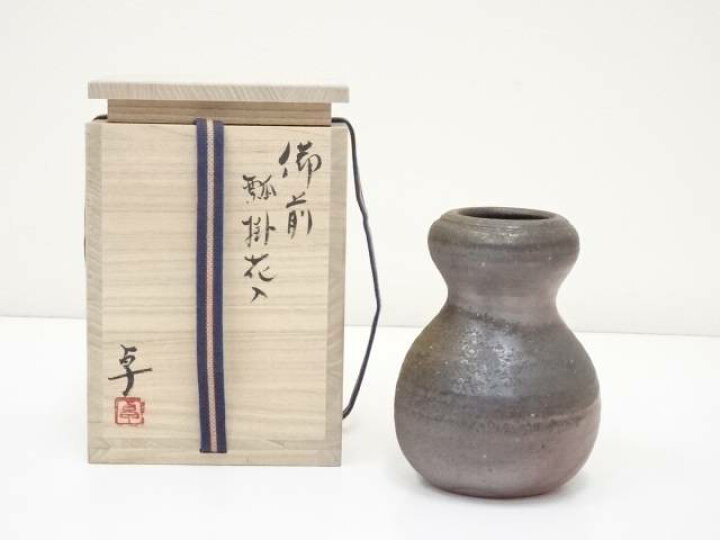 楽天市場 茶道具 備前焼 伊勢崎卓造 瓢掛花入 共箱 送料無料 中古 花入れ 茶道 茶道具 花瓶 花器 おしゃれ フラワーベース 道具 茶室 華道 華道具 インテリア Hnir 睦月 1月 皐月 5月 文月 7月 葉月 8月 霜月 11月 お茶道具 着物のネットショップ圭