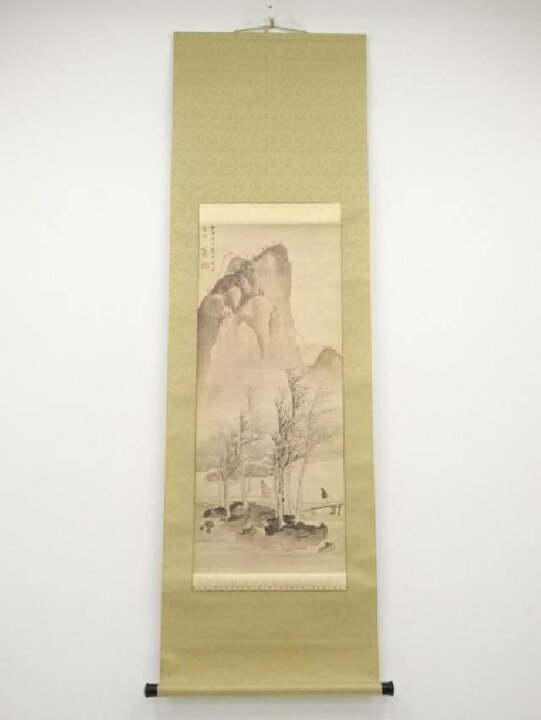 楽天市場】【中古】【書画】谷文晁 山水図 印刷紙本掛軸（共箱）【送料 