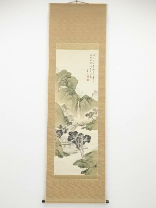 楽天市場】【中古】【書画】甲寅（1854年） 日根対山筆 沈石田筆意青緑 