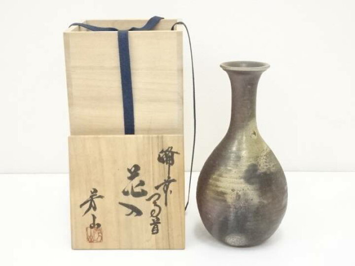 楽天市場 華道 備前焼 榊原芳山造 鶴首花入 共箱 送料無料 中古 花入れ 茶道 茶道具 花瓶 花器 おしゃれ フラワーベース 道具 茶室 華道 華道具 インテリア Hnir お茶道具 着物のネットショップ圭