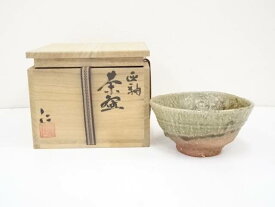 【中古】【ポイント5倍+スーパーSALE55%オフ】【茶道具】常滑焼　谷川仁造　灰釉茶碗（共箱）【送料無料】[中古 茶道 抹茶 茶道具 おしゃれ 抹茶茶碗 抹茶碗 和食器 レトロ 茶器 茶わん 骨董 茶会 茶の湯]