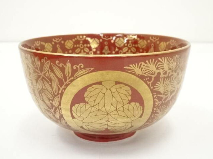 楽天市場】【中古】【茶道具】京焼 勝見永泉造 金襴手葵龍紋茶碗（共箱 
