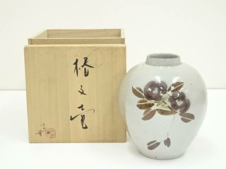 楽天市場】【中古】【華道】早川嘉則造 椿文壺（共箱）【送料無料】壷 