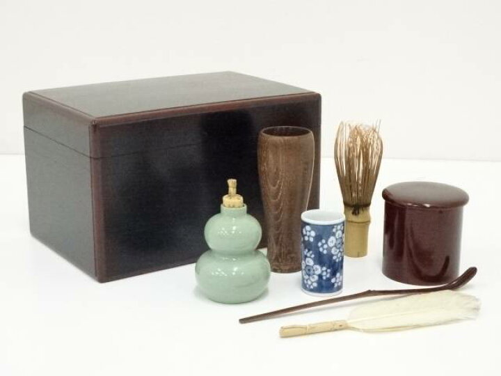 楽天市場】【中古】【茶道具】漆塗茶箱セット【送料無料】茶道 茶道具 