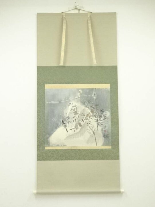 楽天市場】【中古】【書画】小林五浪筆 南天 肉筆紙本掛軸（共箱 