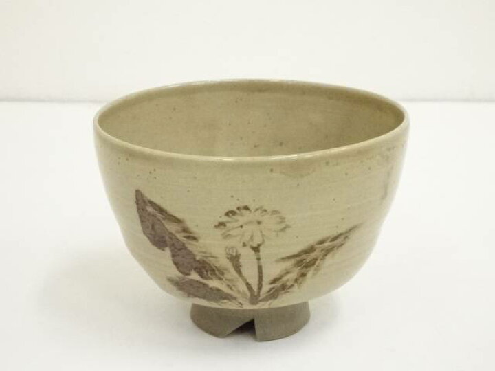 楽天市場】【中古】【茶道具】虫明焼 岡本英山造 蒲公英茶碗（堀内家十  