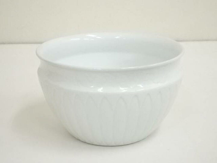 楽天市場】【中古】【茶道具】平戸焼 十三代 横石嘉助造 白磁菊彫建水 