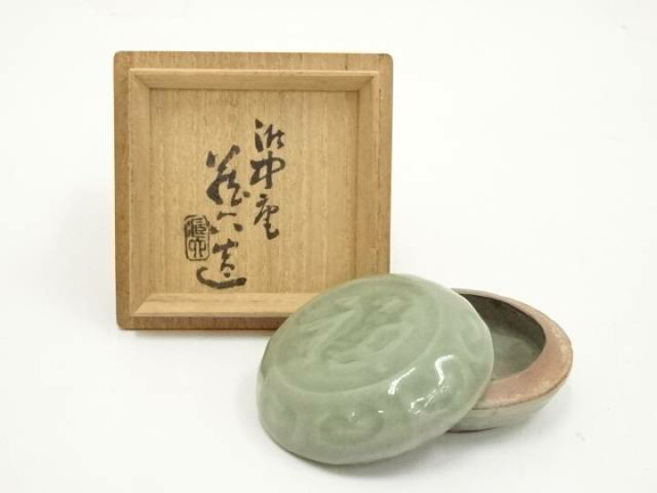 楽天市場】【中古】【香道】京焼 真清水蔵六造 青磁福字香合（共箱 