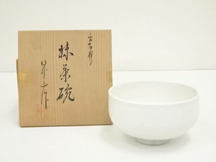 楽天市場】【中古】【茶道具】出石焼 小嶋昇山造 白磁茶碗（共箱 