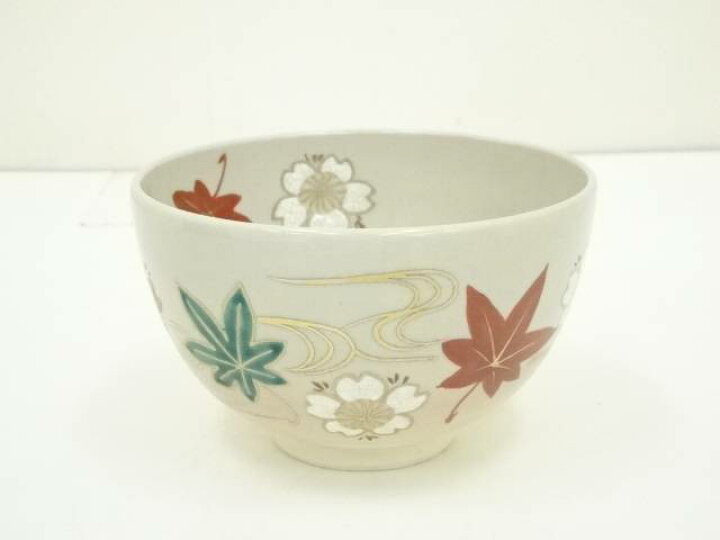 楽天市場】【中古】【茶道具】京焼 宮本翠浩造 色絵竜田川茶碗（共箱  