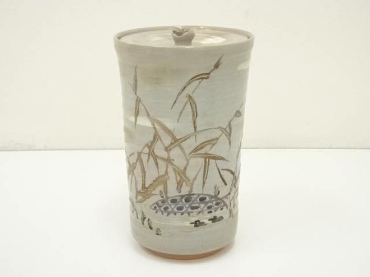 楽天市場】【中古】【茶道具】京焼 橋本紫雲造 乾山写芦の絵細水指（共 