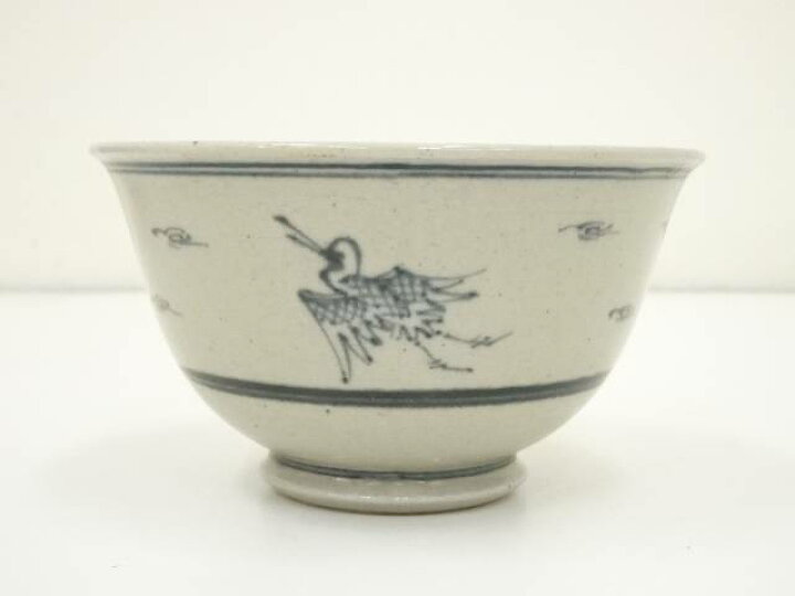 楽天市場】【中古】【茶道具】膳所焼 岩崎新定造 安南写雲鶴茶碗（共箱 