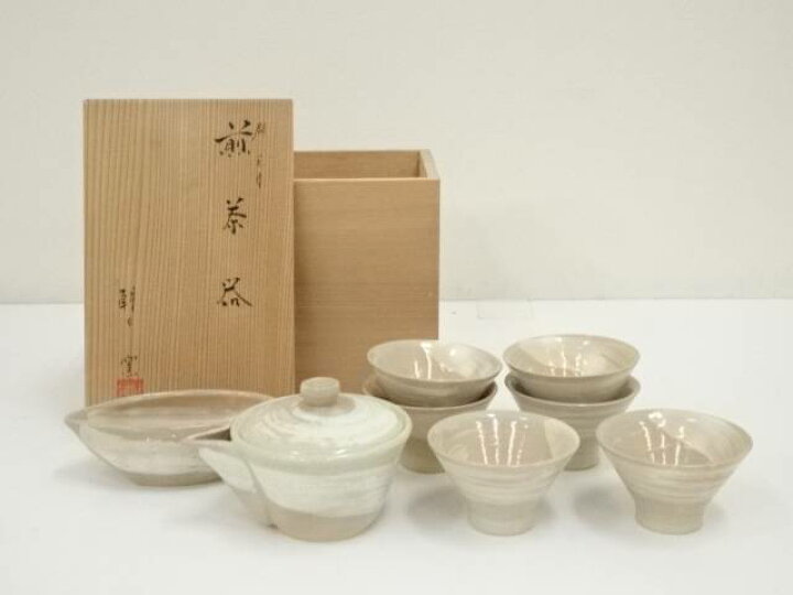 楽天市場】【中古】【煎茶道具】朝日焼 朝日釜造 刷毛目煎茶器揃（共箱 