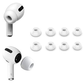 イヤーチップ 8個 Replacement for AirPods Pro イヤーチップに対応、YINVA シリコン 交換用イヤーチップ (S、M、L、ホワイト)