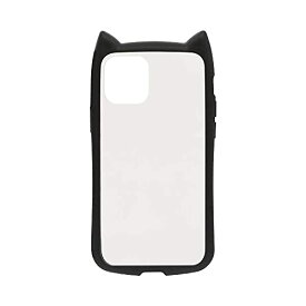 ラスタバナナ iPhone12 12 Pro 6.1インチ 兼用 ケース カバー ハイブリッド VANILLA PACK mimi GLASS バニラパック 猫耳 ネコミミ ガラス ブラック アイフォン スマホケース 5746IP061HB