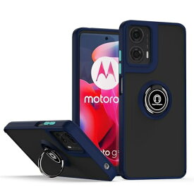 moto g24 ケース『AFINER』2022新型 軽量 超薄型 TPU+PC 半透明 カバー リング 360度回転 スタンド機能 車載ホルダー対応 レンズ保護 Motorola(モトローラ) moto g24 専用 耐衝撃 衝撃吸収 マット感 指紋