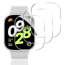 wnunbg 3枚セット 対応 Redmi Watch 4 ガラスフィルム 3枚 日本旭硝子素材採用 硬度9H 飛散防止 対応 シャオミ スマートウォッチ Redmi Watch 4 1.97インチ 強化ガラス フィルム 対応 Redmi W