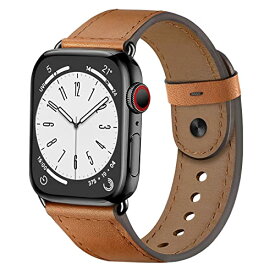 FEEKI コンパチブル Apple Watch バンド 49mm 45mm 44mm 42mm 41mm 40mm 38mm 本革 コンパチブル アップルウォッチ バンド ビジネススタイル 男女兼用 コンパチブル Apple Watch ベルト レザ