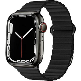 Apple Watch バンド 革レザー アップルウォッチ バンド 磁吸引式ループ 自由調整 マグネット 装着簡単 着脱簡単 Series8 7 6 5 4 SE 38mm 40mm 41mm 42mm 44mm 45mm 全機種対応