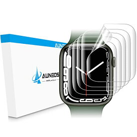 『2021年秋更新モデル』AUNEOS Apple Watch 45mm 44mm フィルム Series 9 8 7 6 5 4 se 対応 アップルウォッチ 液晶保護 フィルム 45mm 44mm 適用 TPU製 キズ修復機能 隅浮き防止 ケースに