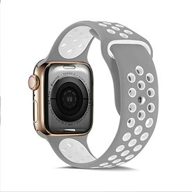 ZENGYQI コンパチブル Apple Watch バンド 38mm 42mm 40mm 44mm,ソフトシリコンバンド 通気性 スポーツシリコンストラップリストバンド交換バンドリストバンド iWatch series SE/8/7/6/5/4/3/