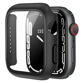 Philips(フィリップス) Apple Watch ケース 44mm アップルウォッチ カバー SE/Series 4/5/6対応 スマートウォッチ 保護ケース 一体型/9H強化ガラス/高透過率/耐衝撃/指紋防止/飛散防止 ブラック DLK220