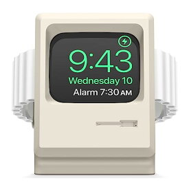 elago Apple Watch Ultra 対応 シリコン スタンド ナイトスタンドモード 対応 充電スタンド ノスタルジック レトロ デザイン 充電ケーブル 収納 アクセサリー Apple AppleWatchUltra アップルウォッチ