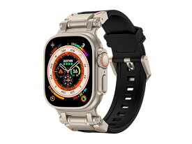 コンパチブル Apple Watch Ultra バンド 49mm 45mm 44mm 42mmアップルウォッチシリコンベルト バンド 通気 防水 耐衝撃 メンズ iWatch Ultra2/Ultra Series 9 8 7 SE 6 5 4 3