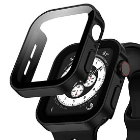 Singiuzoo Apple Watch 用 防水ケース 45mm 44mm 41mm 40mm アップルウォッチ ケース 3D直角エッジデザイン 保護 アップルウォッチ Series 6/SE/5/4 カバー ガラスフィルム 一体型 高透過率 硬度