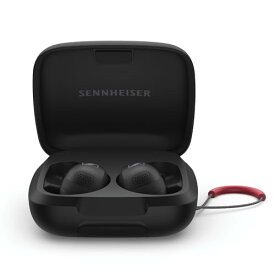 ゼンハイザー Sennheiser ワイヤレスイヤホン MOMENTUM Sport ブラック 高性能ドライバー 24時間再生 ハイブリッドアダプティブノイズキャンセリング 外音取り込み機能 bluetooth 5.2 IP55 スポーツ用イヤホン 心