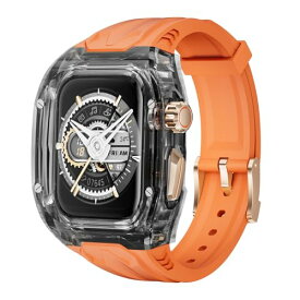FAZHAN 2023改良モデル コンパチブル アップルウォッチ バンド Apple Watch バンド 45mm 44mm Apple Watch アップルウオッチ ベルト TPU+PC素材製 ケース 一体型 耐衝撃 Apple Watch