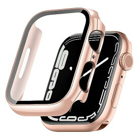 TEMEDO 対応 Apple Watch ケース 45mm アップルウォッチ カバー メッキ加工 Apple Watch カバー 全面保護 二重構造 アップルウォッチ ケース ガラスフィルム 一体型 Apple Watch 9/8/7 アップルウォッ