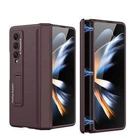 Galaxy Z Fold4 ケース ガラスフィルム付き Samsung ギャラクシーZ フォールド4 5G 用 カバー Uovon スマホケース 薄型 ヒンジ保護 軽量 スタンド付き 全面保護 カメラレンズ保護 おしゃれ 人気 ストラップ穴付き