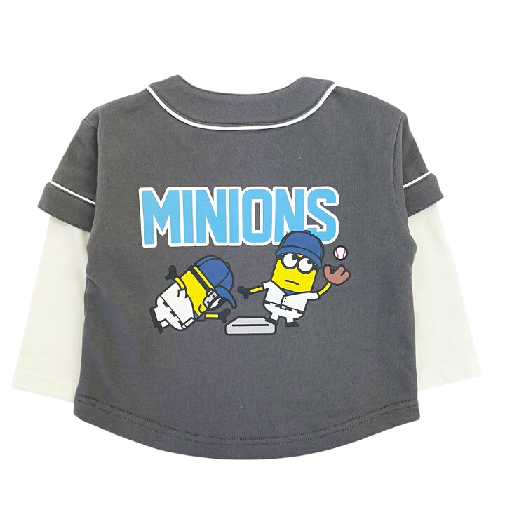 楽天市場】ミニオンズ ベースボール 長袖 Tシャツ 秋 春 ミニ裏毛 野球 