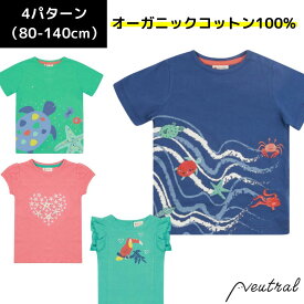 【スーパーSALE50%OFF】キッズ ベビー Tシャツ 男の子 女の子 半袖 夏 夏服 ピカリリー ヒトデ ハート ピンク グリーン 緑 オーガニックコットン 綿 インポート ブランド 子供 子ども 保育園 兄弟 姉妹 80 90cm