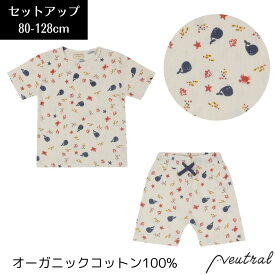 キッズ セットアップ シーサイド Turtledove London 男の子 女の子 ベビー 上下セット オーガニックコットン Tシャツ インポート ショートパンツ ブランド 綿100% ギフト かわいい おしゃれ お揃い 80 90 95 100 110 120 130cm