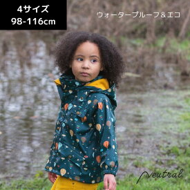 キッズ レインコート コート ジャケット 気球 Little Green Radicals 男の子 女の子 ネイビー オーガニックコットン ブランド インポート フード アウター エコ リサイクル プレゼント ギフト かわいい おしゃれ 95 100 110 120cm