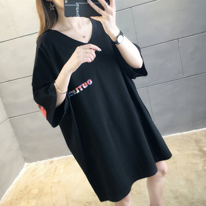 楽天市場 Tシャツ レディース カットソー 半袖 カジュアル 大きいサイズ ゆったり かわいい ロング トップス ロゴ ビッグシルエット カジュアル 春 夏 メール便のみ 送料無料 在庫処分 バーゲン セール Neutral Store