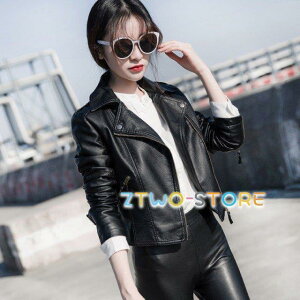 ライダース アウター レディース 黒 フェイクレザー 革ジャン 大きいサイズ 3L 小さいサイズ ショート丈 秋冬 春 秋 シンプル