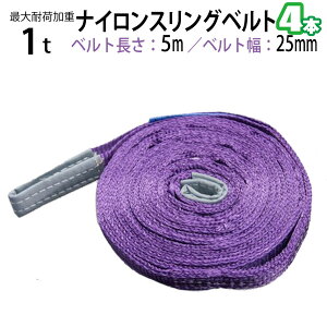 �i�C�����X�����O�x���g �ω׏d1.0t×5m ��25mm 4�{�Z�b�g / �ʊ|�� �ݏグ ���[�v ����