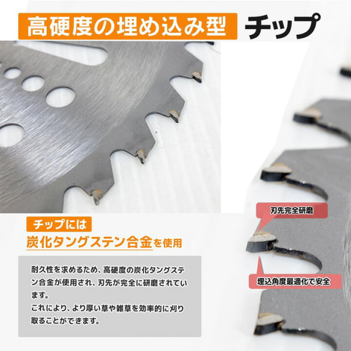 楽天市場】チップソー 替刃 草刈機用 230mm×36P 10枚セットTypeC 
