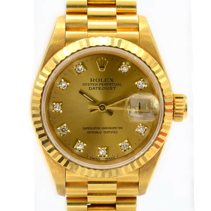 楽天市場】ロレックス ROLEX デイトジャスト 69178 X番 10Pダイヤ  