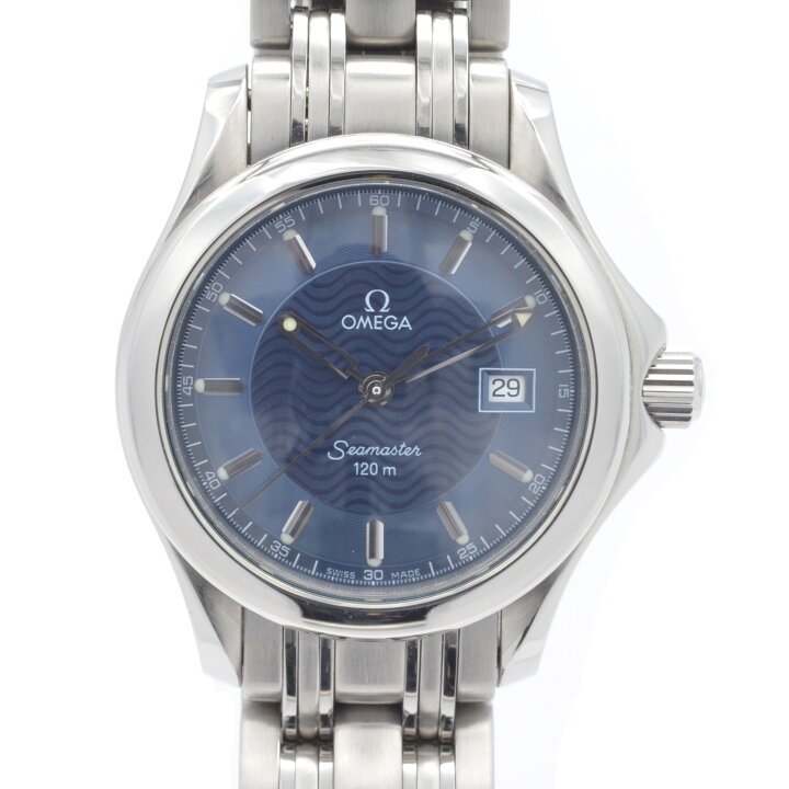 楽天市場】OMEGA オメガ シーマスター120 28ミリ SS クォーツ ネイビー  